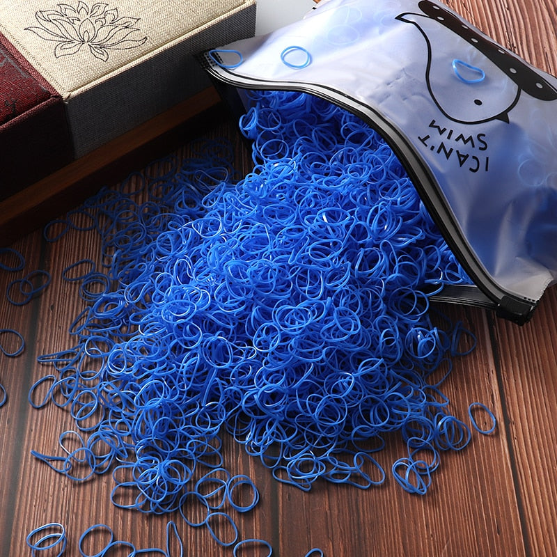 2000 stücke Mädchen Haarschmuck geschenk Nylon Gummiband Elastische Haarbänder Stirnband Kinder Pferdeschwanz Halter Bands Kinder Ornamente