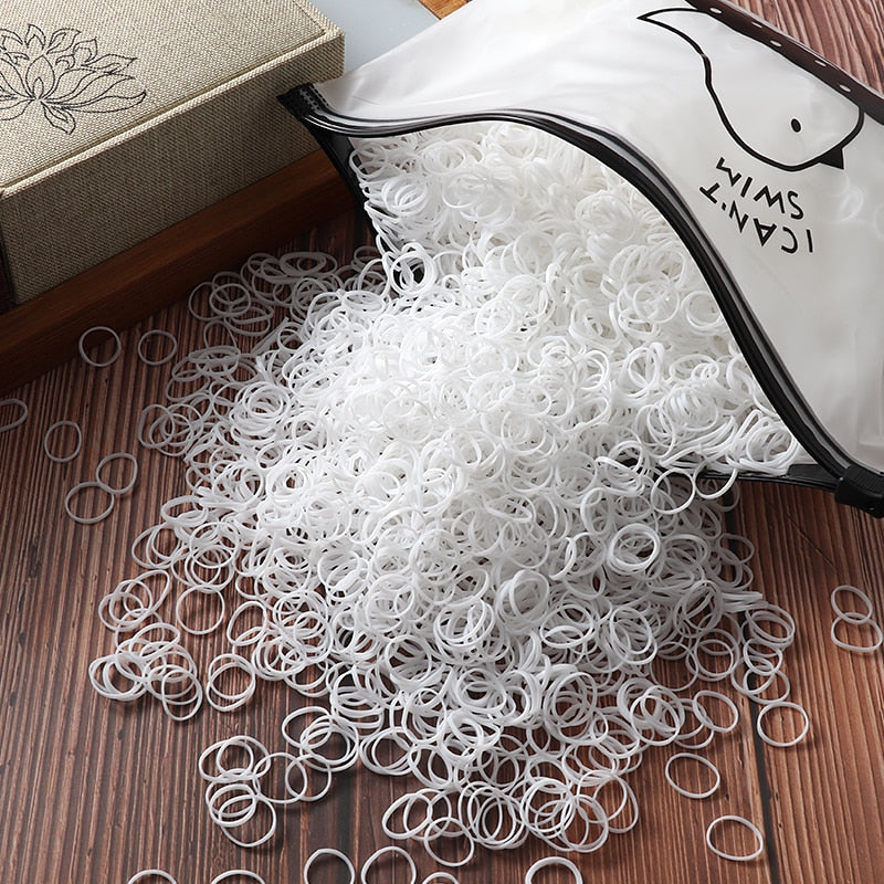 2000 stücke Mädchen Haarschmuck geschenk Nylon Gummiband Elastische Haarbänder Stirnband Kinder Pferdeschwanz Halter Bands Kinder Ornamente