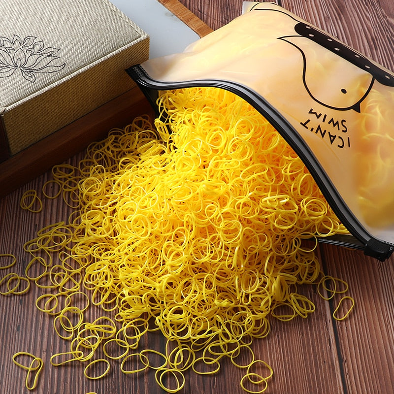 2000 stücke Mädchen Haarschmuck geschenk Nylon Gummiband Elastische Haarbänder Stirnband Kinder Pferdeschwanz Halter Bands Kinder Ornamente