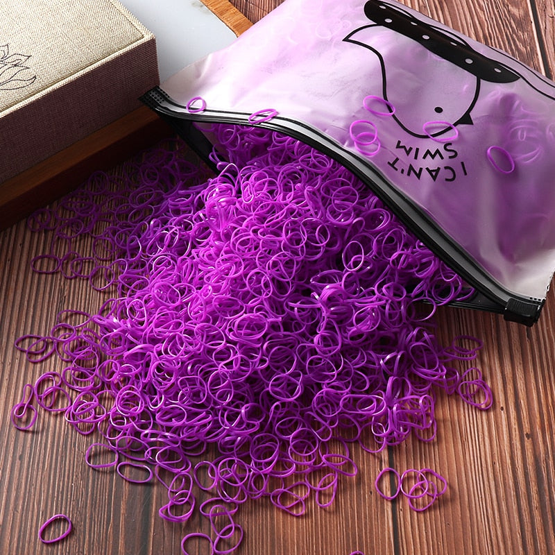 2000 stücke Mädchen Haarschmuck geschenk Nylon Gummiband Elastische Haarbänder Stirnband Kinder Pferdeschwanz Halter Bands Kinder Ornamente