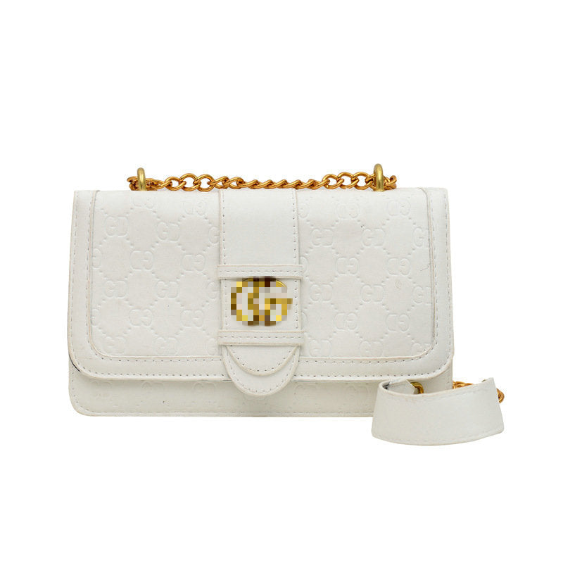 Quality bag female 2023 fashion indentation thick straps small fragrant wind shoulder bag