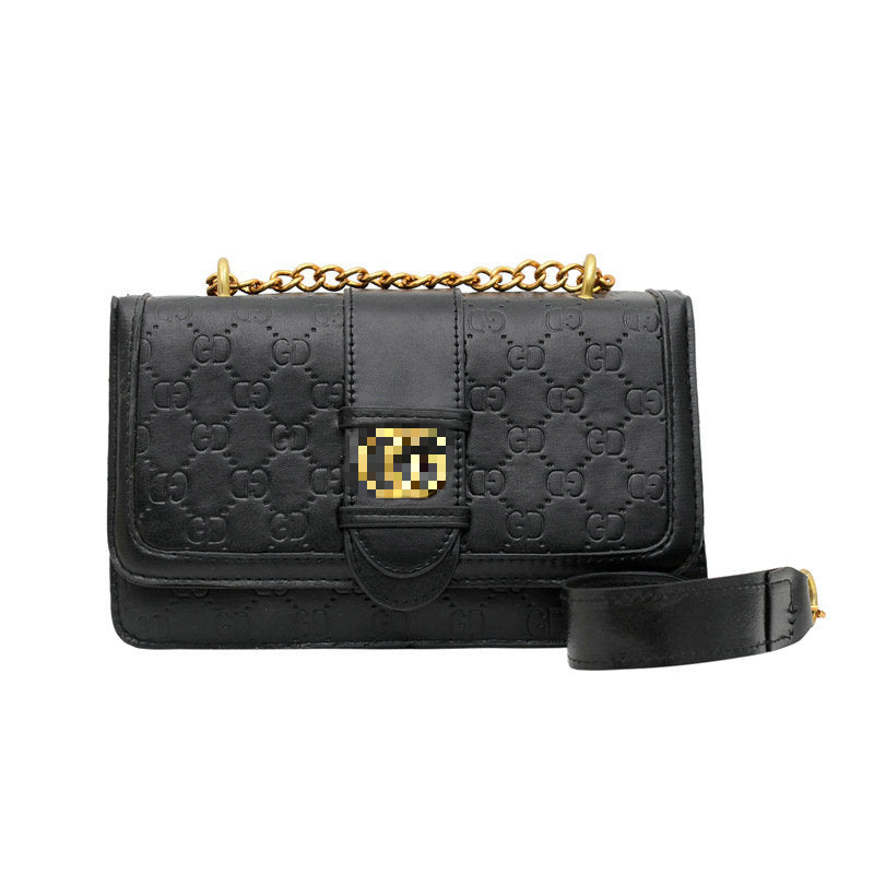 Quality bag female 2023 fashion indentation thick straps small fragrant wind shoulder bag