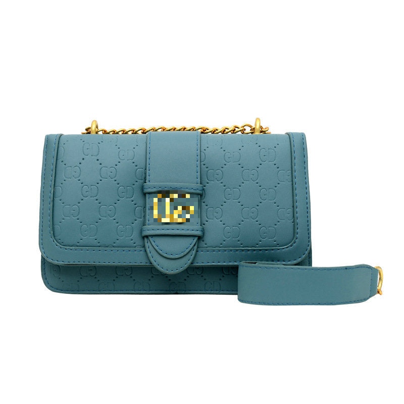 Quality bag female 2023 fashion indentation thick straps small fragrant wind shoulder bag