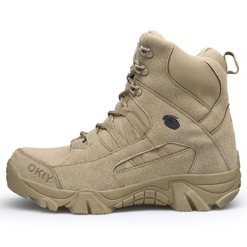 Botines militares 2023 para hombre, botas de combate táctico de cuero genuino para exteriores para hombre, botas de trabajo de caza del ejército para hombre, zapatos informales Bot
