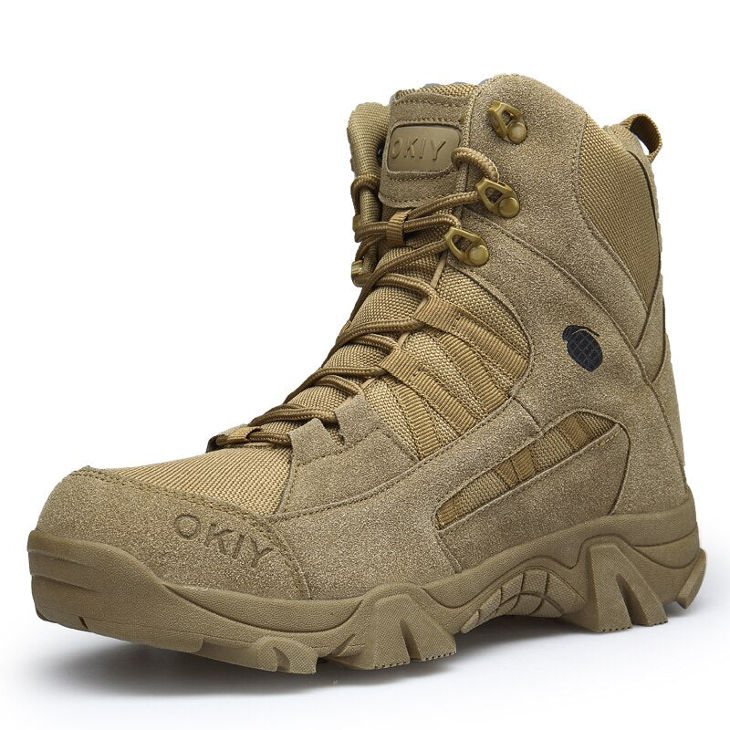 Botines militares 2023 para hombre, botas de combate táctico de cuero genuino para exteriores para hombre, botas de trabajo de caza del ejército para hombre, zapatos informales Bot