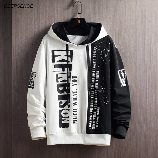 Männer Sweatshirts Hoodie Männer Tops Frühling und Herbst Straße Männer tragen japanische Hip-Hop Casual Fashion Loose Hoodies Männer