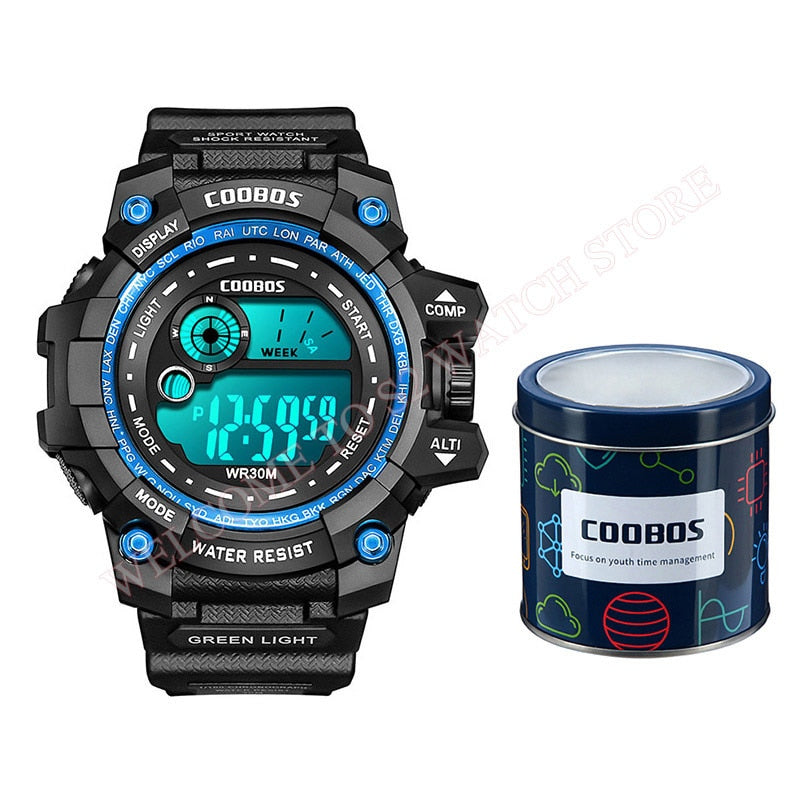 Reloj deportivo luminoso para hombre, reloj de pulsera militar con correa de silicona de gama alta, reloj Digital resistente al agua con calendario Led, reloj de hombre