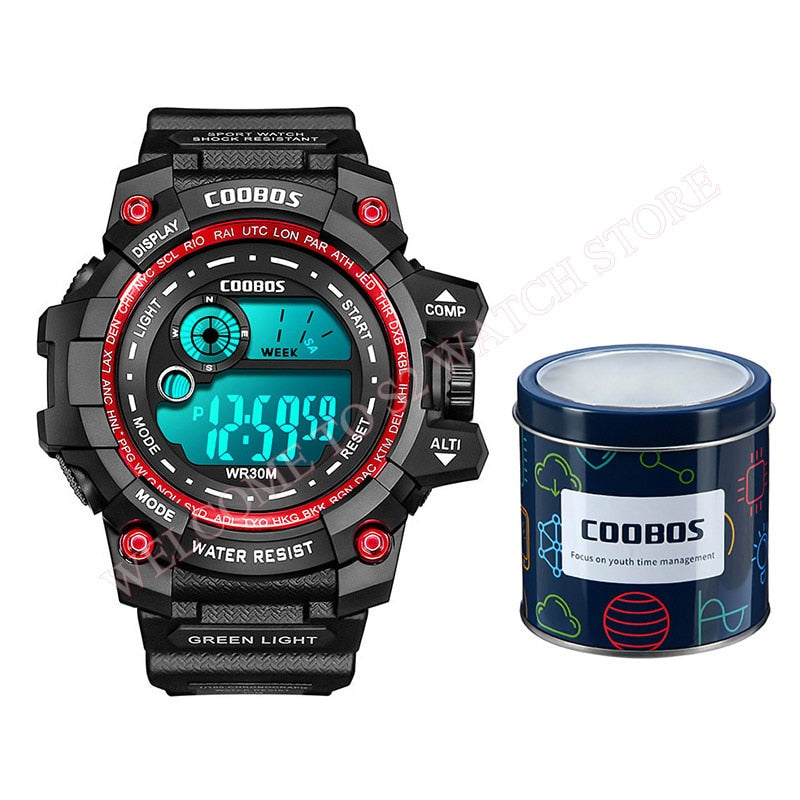 Reloj deportivo luminoso para hombre, reloj de pulsera militar con correa de silicona de gama alta, reloj Digital resistente al agua con calendario Led, reloj de hombre