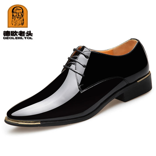 2023 nuevos zapatos de charol de calidad para hombre, zapatos de boda blancos, talla 38-48, zapatos de vestir de cuero negro suave para hombre