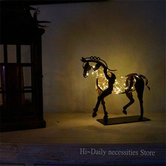 Dropshipping, decoración del hogar, estatua de caballo, decoración de caballo de Metal, adornos de escultura, Adonis calado, decoración de escritorio, regalo para él y ella