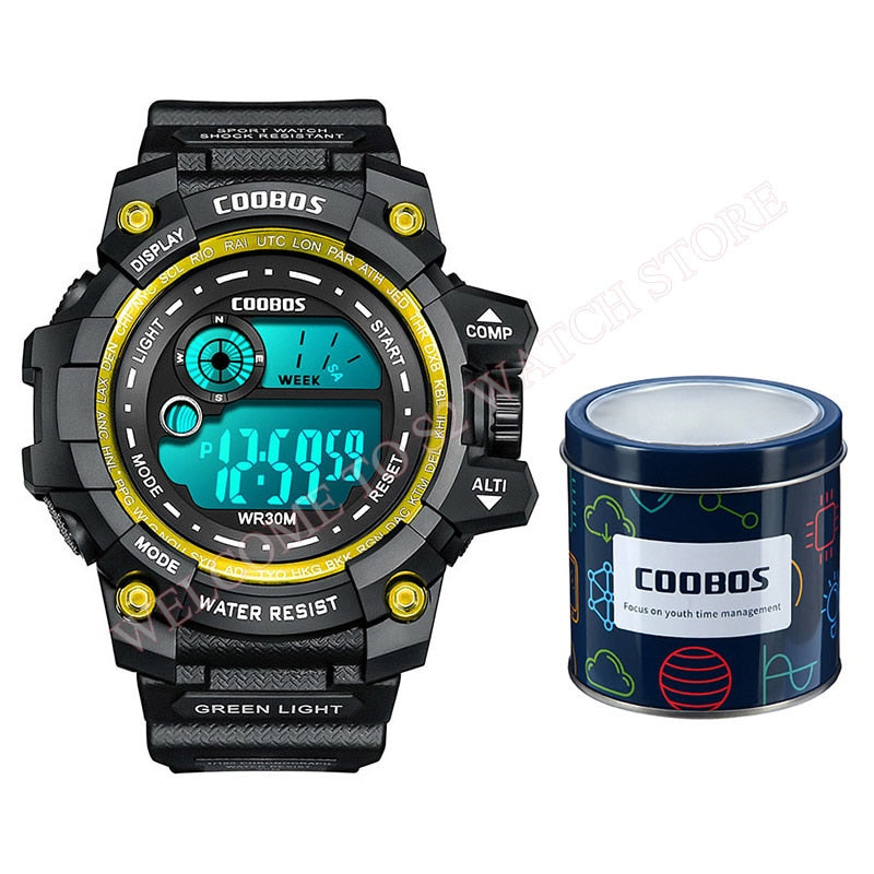 Reloj deportivo luminoso para hombre, reloj de pulsera militar con correa de silicona de gama alta, reloj Digital resistente al agua con calendario Led, reloj de hombre