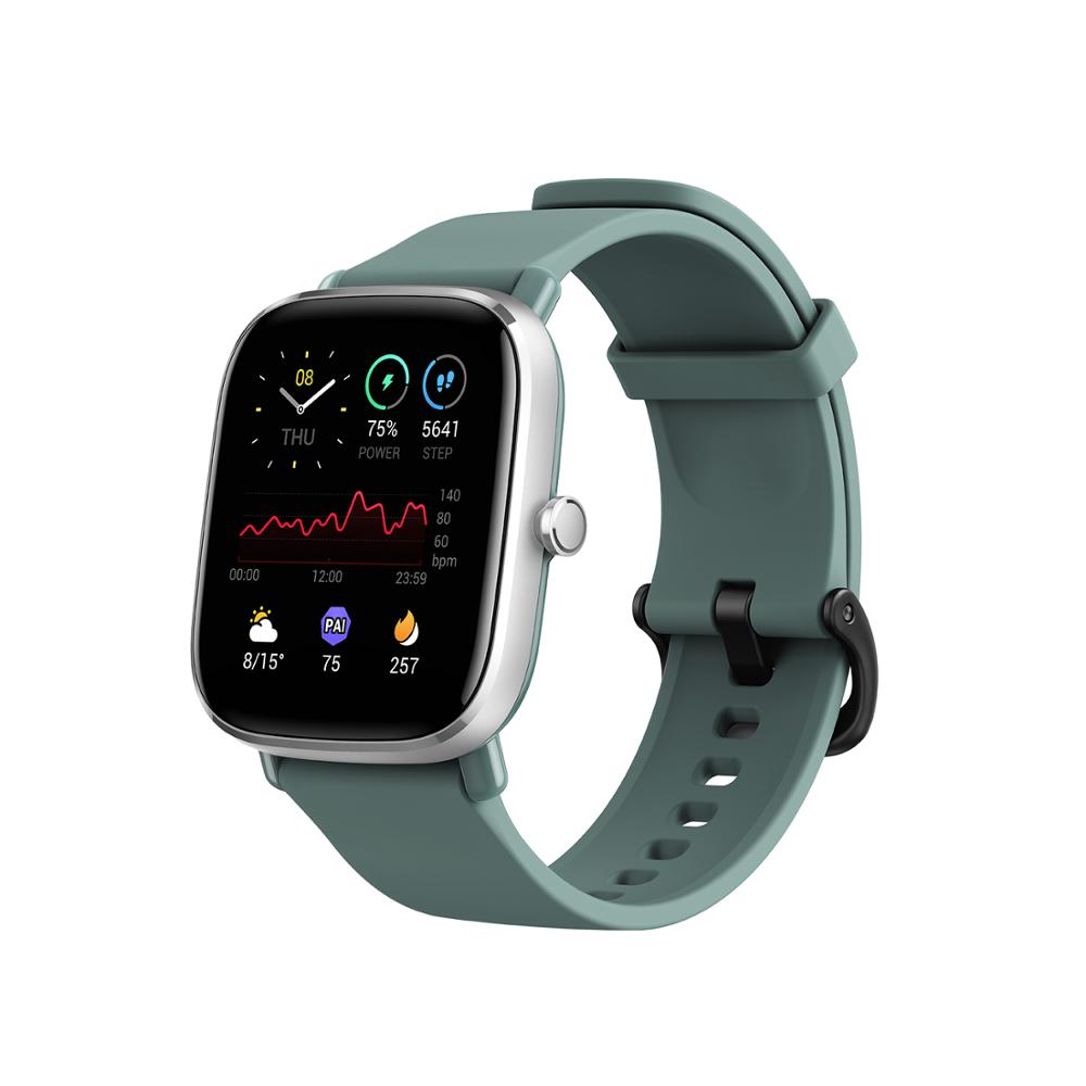 الإصدار العالمي Amazfit GTS 2 Mini GPS Smartwatch شاشة AMOLED 70 أوضاع رياضية مراقبة النوم SmartWatch لنظام Android لنظام iOS