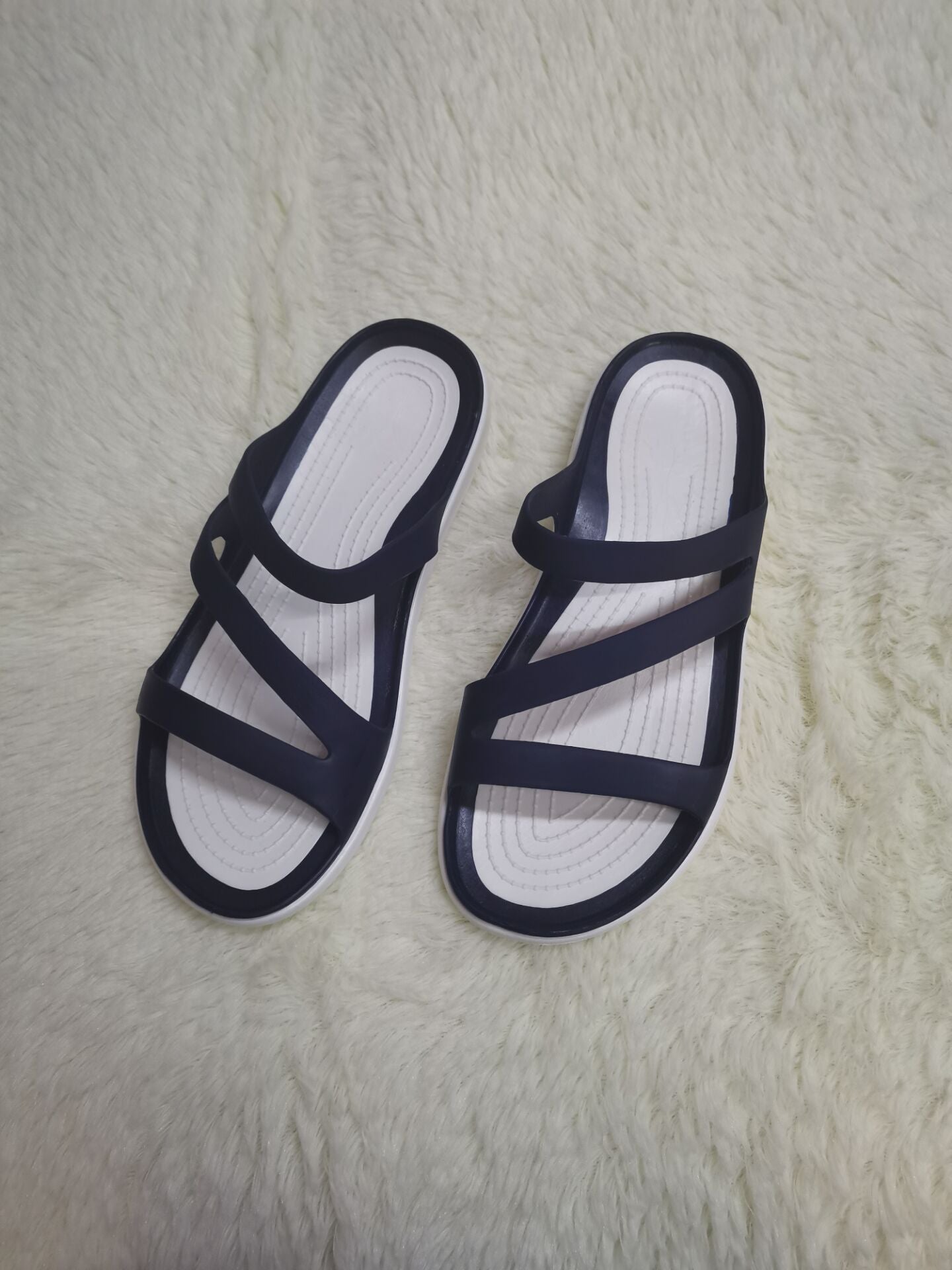 Summer cross-border new flat bottom cold slippers seaside beach shoes Korean version flat casual women's slippers