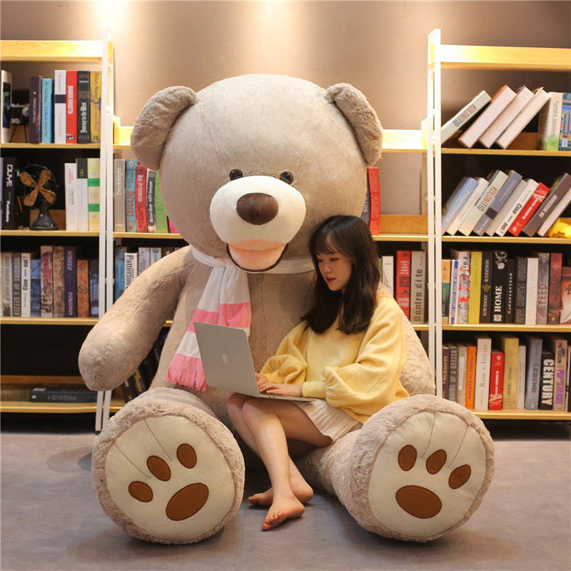 Muñeca gigante de 3 metros, panda grande de peluche, muñeco de tela de gran tamaño, 2 abrazos, oso femenino, muñeca grande para dormir