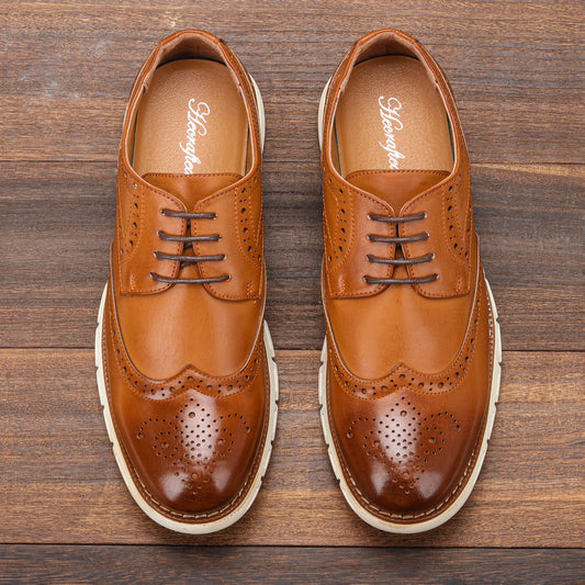 Zapatos ligeros Brogue para hombre, zapatos informales cómodos a la moda para hombre, zapatos de marca 2023 para hombre